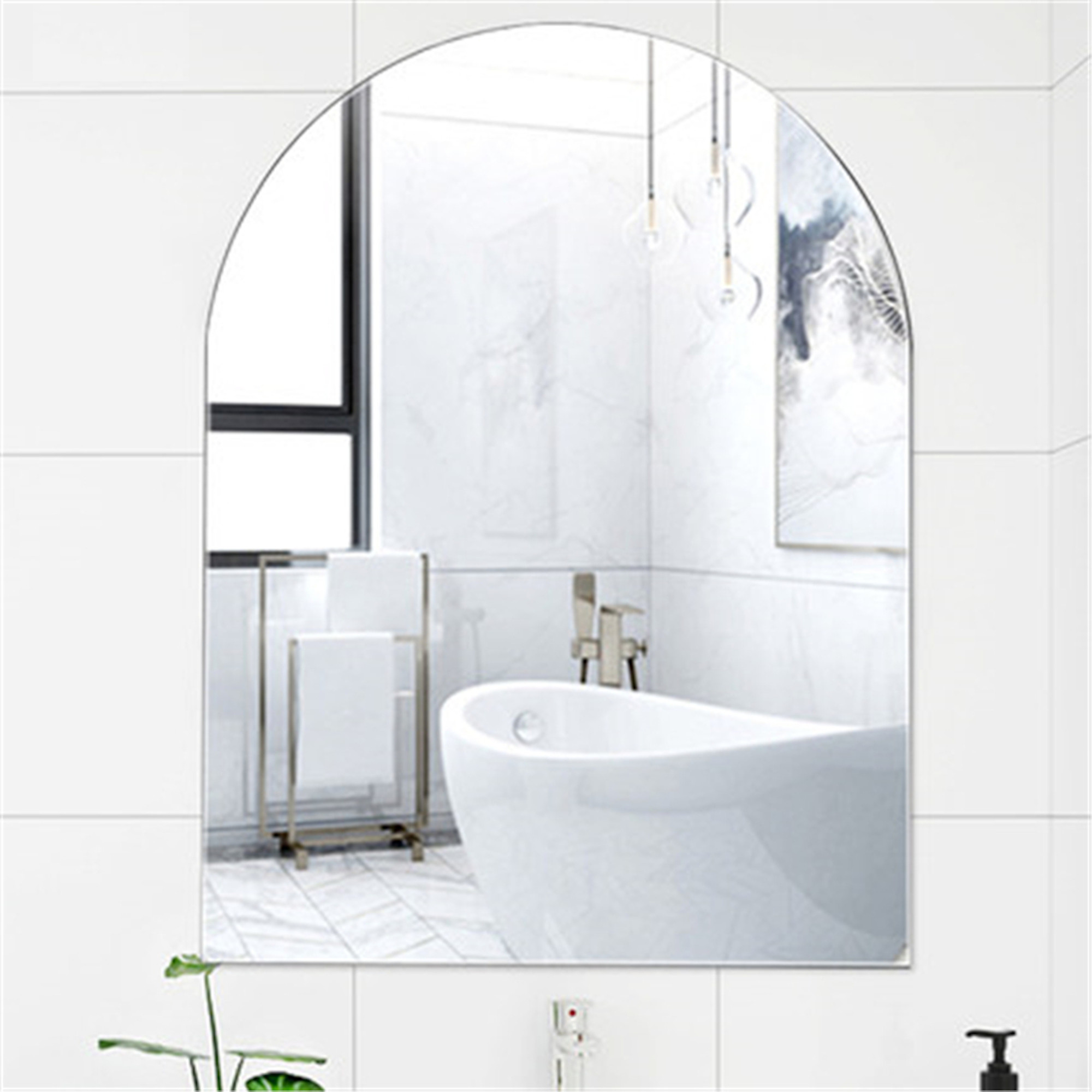 ENKI, Horizon, BM034, 400 x 600mm Arched Polished Edge Frameless Mirror image